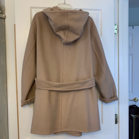 Vince Wool blend tie front hooded coat NWOT - Picture 6 of 8